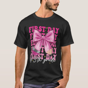 Camiseta Primeiro Dia Da 5ª Série Meninas Coquette Laço De