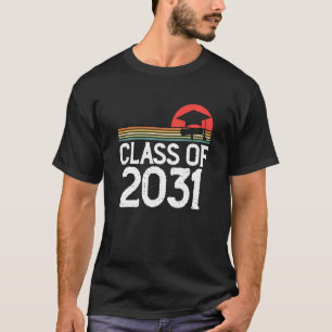 Camiseta Primeiro Dia Da Classe Escolar De 2031 Cresce Comi