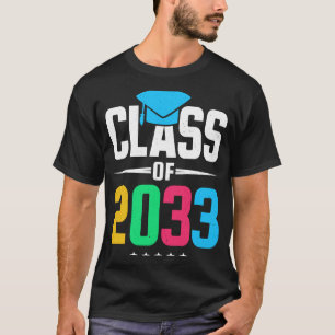 Camiseta Primeiro Dia da Classe Escolar de 2033 Futuro Form