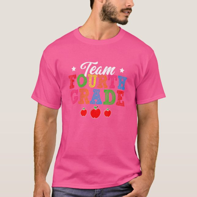 Camiseta Primeiro Dia Da Equipe Da Escola, Quarto Ano De Vo (Frente)