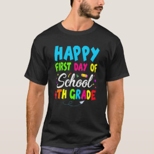 Camiseta Primeiro Dia da Escola 4º Ano Para Garotinha Stu