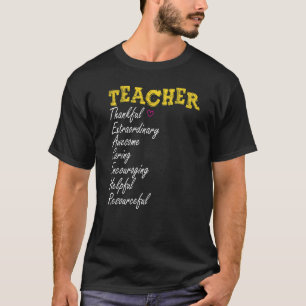 Camiseta Primeiro Dia Da Escola De Volta À Escola Professor