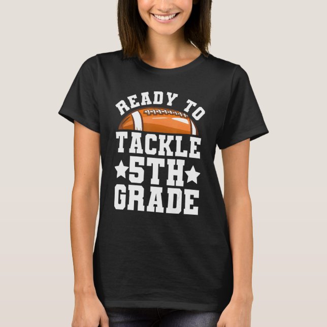 Camiseta Primeiro Dia da Escola Pronta para Enfrentar Quinz (Frente)