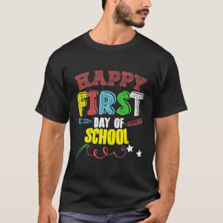 Camiseta Primeiro Dia Da Escola Teto De Volta À Escola Cray