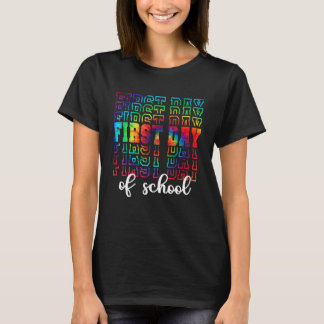 Camiseta Primeiro Dia Da Escola Tie Dye De Volta Ao Estudan