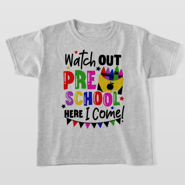 Camiseta Primeiro Dia da Pré-Escola Atenção (Postura )