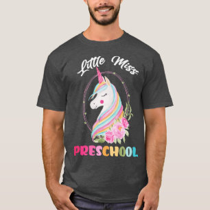 Camiseta Primeiro dia da pré-escola de volta à escola Miss