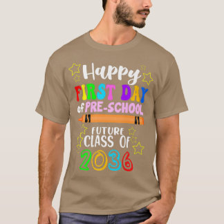 Camiseta Primeiro dia da pré-escola de volta ao pré-escolar