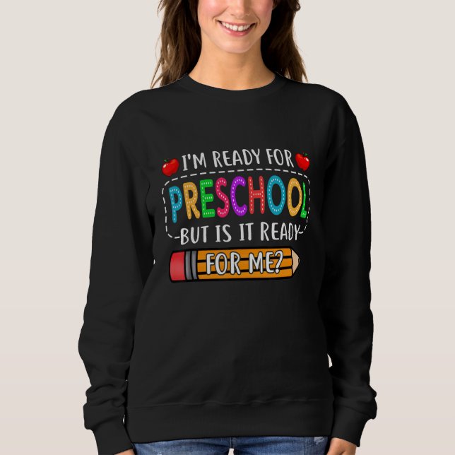 Camiseta Primeiro Dia Da Pré-Escola De Volta Às Meninas Da  (Frente)