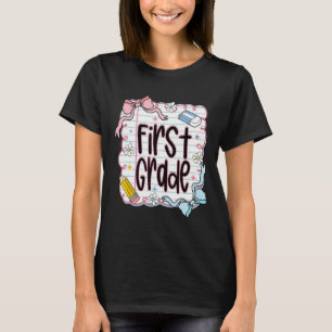 Camiseta Primeiro Dia Da Primeira Série Laço Coquete Para P