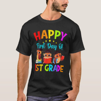 Camiseta Primeiro Dia Da Professora Da 1ª Série Corujas Lin