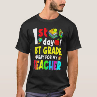 Camiseta Primeiro Dia Da Professora Da 1ª Série De Volta À 