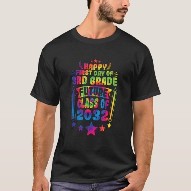 Camiseta Primeiro Dia Da Terceira Classe De 2032 De Volta À (Frente)