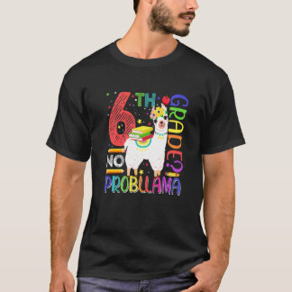 Camiseta Primeiro Dia De Aula 6º Ano Sem Problema Llama Pro