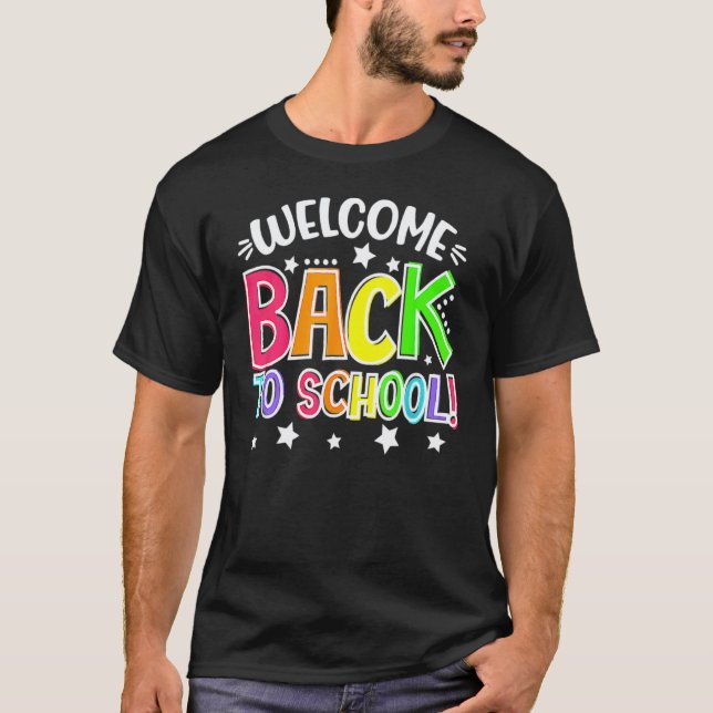 Camiseta Primeiro Dia De Aula Bem-Vindo Professor De Volta  (Frente)