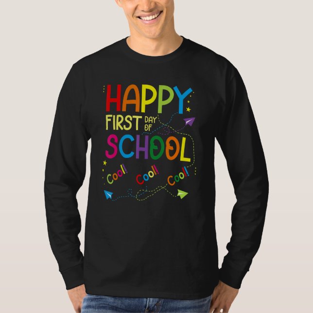 Camiseta Primeiro Dia De Aula  De Volta à Escola  Professor (Frente)