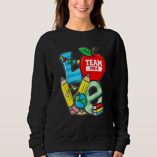 Camiseta Primeiro Dia De Aula Equipe De Amor De Maçã Estuda (Frente)