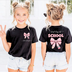 Camiseta Primeiro dia de aula Lacetinho de Lápis Nome perso