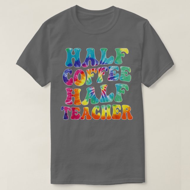 Camiseta Primeiro Dia De Aula Metade Café Metade Presente P (Frente do Design)