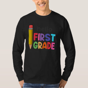 Camiseta Primeiro Dia De Aula Olá Professor Da 1ª Série Alu