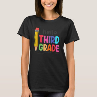 Camiseta Primeiro Dia De Aula Olá Terceira 3ª Série Profess
