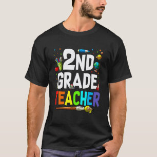 Camiseta Primeiro Dia De Aula Professor De 2º Ano De Volta