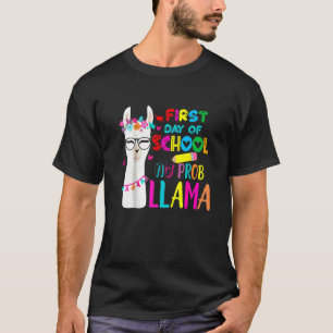 Camiseta Primeiro Dia De Aula Professor Sem Problema Llama