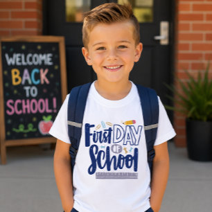 Camiseta Primeiro Dia De Aula Roupa De Volta À Escola Par