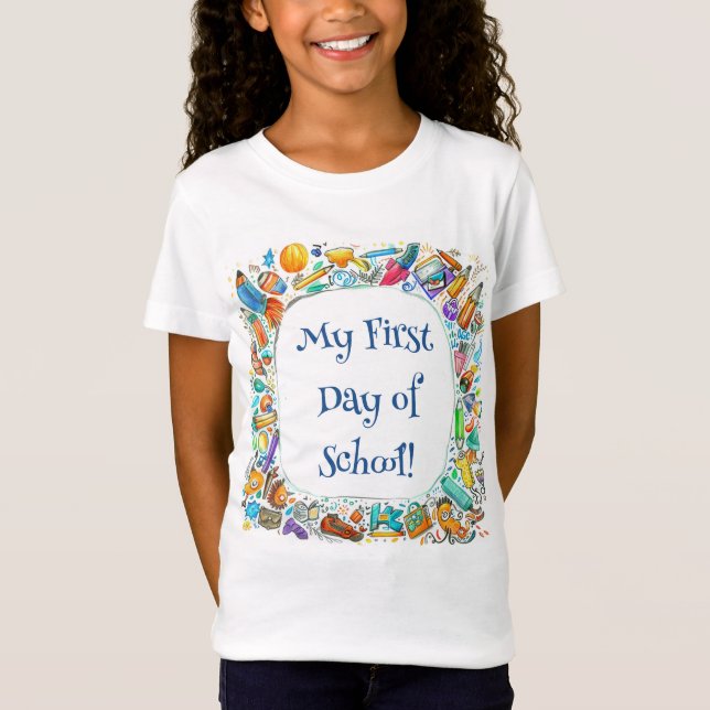 Camiseta Primeiro dia de escola (Frente)