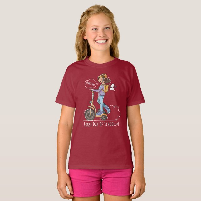 Camiseta Primeiro dia de escola | Crianças (Frente Completa)