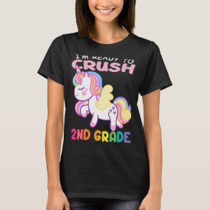 Camiseta Primeiro dia de escola estou pronto para esmagar s