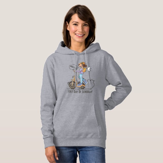 Camiseta Primeiro dia de escola | Mulheres (Frente Completa)