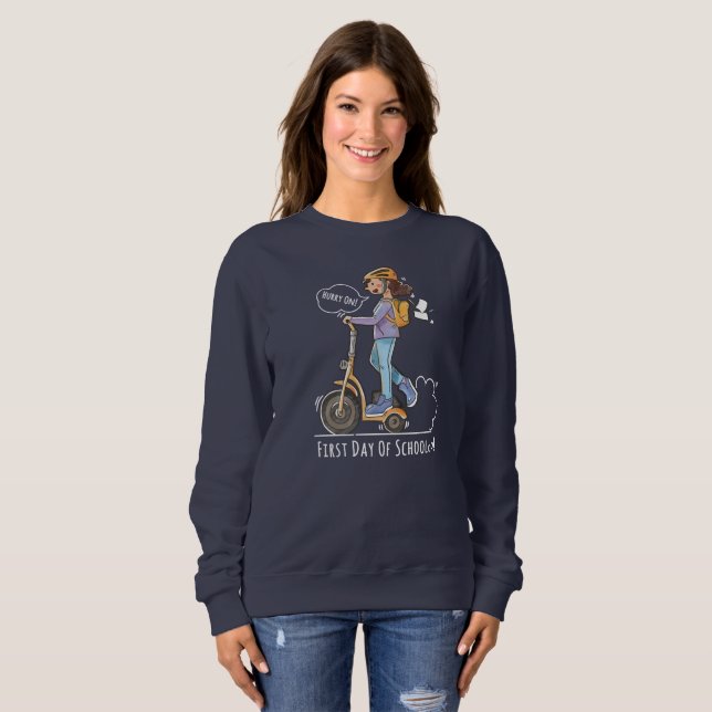Camiseta Primeiro dia de escola | Mulheres (Frente Completa)
