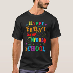 Camiseta Primeiro Dia De Escola Secundária De Volta à Escol