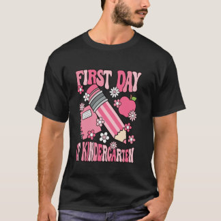 Camiseta Primeiro Dia de Jardim de Infância Groovy Meninas 