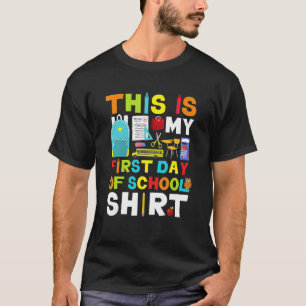 Camiseta Primeiro Dia De Meninos Da Escola Meninas De Volta