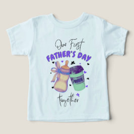 Camiseta Primeiro Dia de os pais Junto com o equipamento/Ro