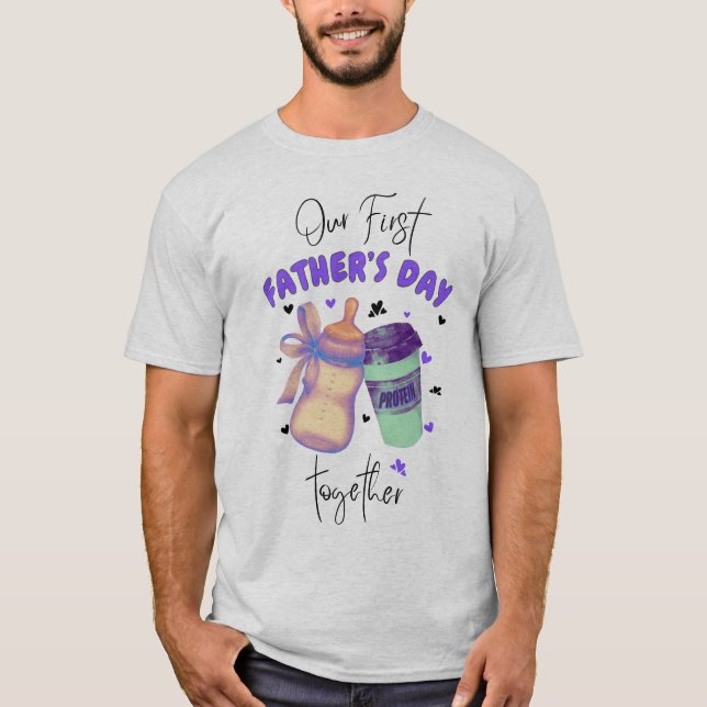 Camiseta Primeiro Dia de os pais Junto com o equipamento/Ro (Frente)