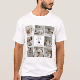 Camiseta Primeiro Dia de os pais - Pegadas de Bebês e Coraç