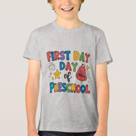 Camiseta Primeiro dia de pré-escola