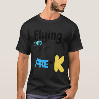 Camiseta Primeiro dia de pré-K de volta à escola voando em