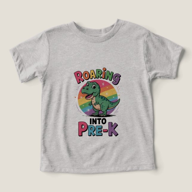 Camiseta Primeiro Dia de Pré-K de Volta às Aulas  (Design frontal)