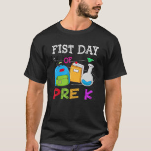 Camiseta Primeiro Dia De Professora Pré-K De Volta À Escola
