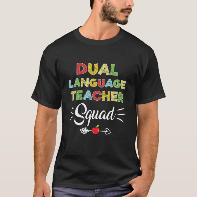 Camiseta Primeiro Dia De Professores Legal De Língua Dupla  (Frente)