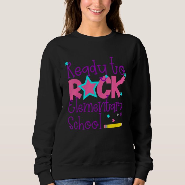 Camiseta Primeiro Dia De Prontos Para Rock Elementar S (Frente)