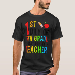 Camiseta Primeiro Dia De Rezar Para O Meu Professor De Volt