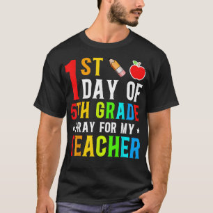 Camiseta Primeiro Dia De Rezar Para O Meu Professor De Volt