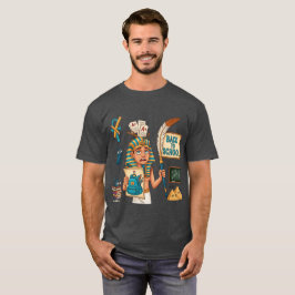 Camiseta primeiro dia de roupa engraçada na escola