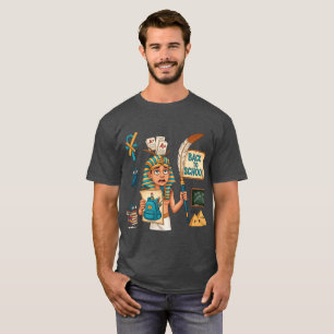 Camiseta primeiro dia de roupa engraçada na escola