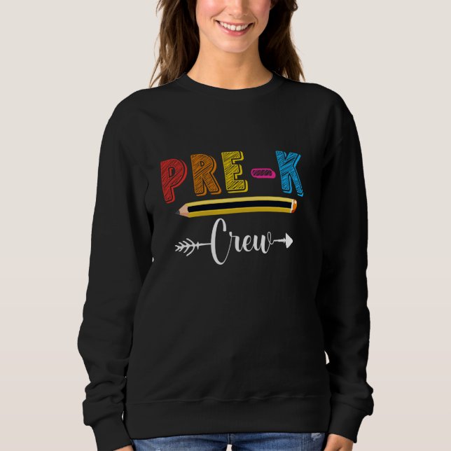 Camiseta Primeiro Dia De Tripulação Pré-K De Volta Ao Profe (Frente)